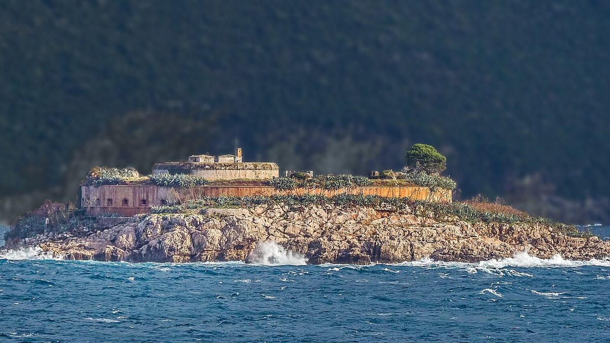 Mamula island fortress at the entrance of the Bay of Kotor